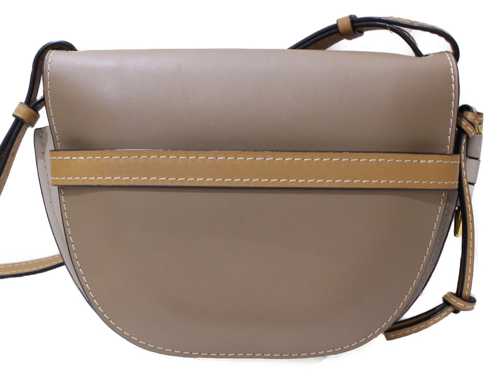 Loewe Gate Brown Soft Calfskin Shoulder Bag Beige